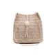 thumbnail image 1 of Qarigey Bolso de hombro de paja para mujer, bolso de mano, estuche de viaje, bandolera, bolsos de mano de gran capacidad, organizadores, bolsos de cubo Bolsas de mensajero y de hombro Rosado Qarigey AP014382-01, 1 of 6
