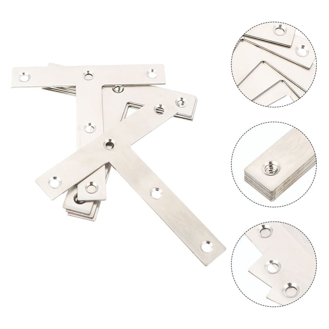 Mobutofu 5 Pcs Gadgets en Forme de T en Acier Inoxydable Support d'Angle Robuste pour Fabricants de Meubles