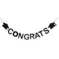 thumbnail image 2 of Congrats Doctoral Fieltro Banner de graduación Letrero Decoración colgante Negro, 2 of 9