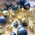 thumbnail image 7 of Hbtdoern Gift Set Navy Blue & Gold Christmas Ornaments, 16ct Shatterproof Baubles with Glitter & Matte Finishes, Ready for Holiday Decorating, 7 of 7