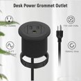 thumbnail image 2 of Desk Power Grommet Kungfuking de 2 pulgadas con 1 toma de corriente y cable de 1 m, 2 of 8