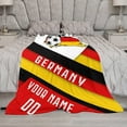 thumbnail image 5 of Custom Blanket for Bed Fans Gift Soccer City Winter Summer Fleece Throw Blankets Personalized Name & Number, 40"x50", 50"x60", 70"x80" A1, 5 of 5