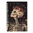 thumbnail image 7 of FORMRS 1-Subject Spiral Notebook 8" x 5" College Ruled 60 Refillable Sheet A5 Hard Cover, 2 Pack, Skeleton with Flowers Pattern, 7 of 7