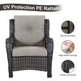 thumbnail image 5 of Gymojoy 3 Piece Patio Conversation Bistro Set Outdoor Chat Furniture, Porch Balcony Furniture Set,Wicker Lounge Chairs with Side Table Set,Navy, 5 of 8