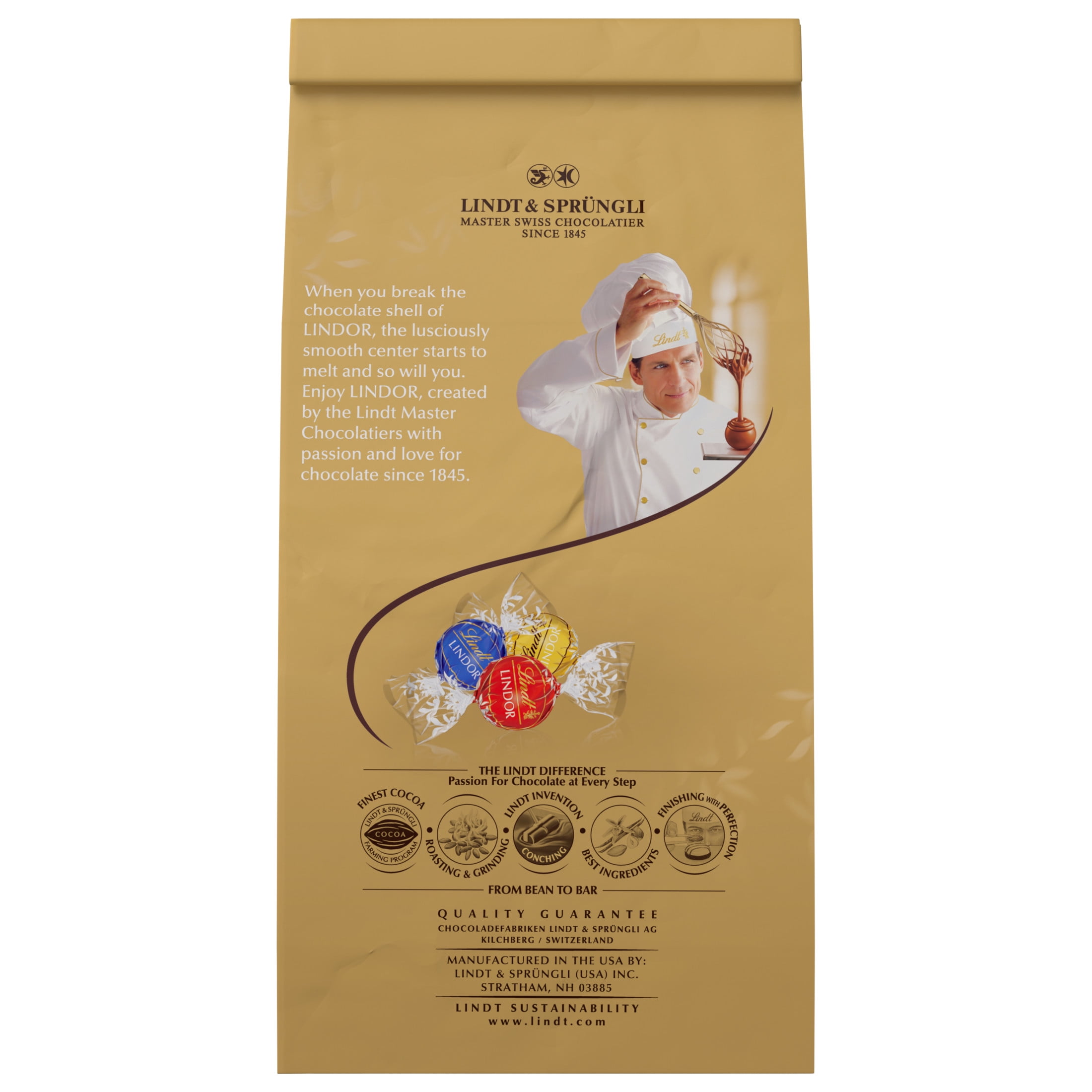 Lindt Lindor Assorted Chocolate Truffles, Candy Variety Pack, 8.5 oz Bag