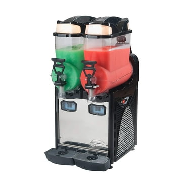 Cofrimell - 110V Two Tank Black Slush Machine Dispenser - OASIS2 110