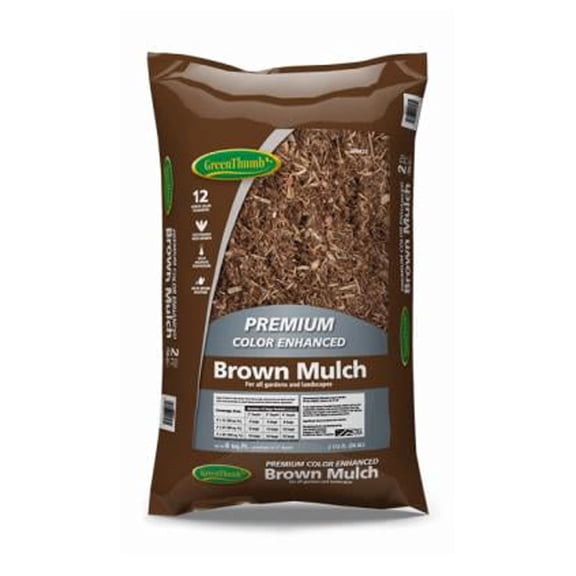 Green Thumb 52055471 Colored Mulch, Brown, 2-Cu. Ft. - Quantity 70