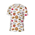 thumbnail image 6 of Wukai Fast Food Print Men's Short-Sleeved Mesh T-Shirt,Quick-Dry Short Sleeve Workout T-Shirt-XX-Large, 6 of 8