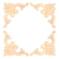 thumbnail image 3 of Apliques de Madera, 4 Pezas de Muebles de Muebles Apliques de Muebles, Estilo Europe de Madera de Goma para decoración de Muebles en Casa, 3 of 7