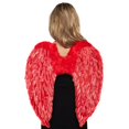 thumbnail image 1 of Red Fluffy Feather Angel Adult Costume Wings, 1 of 2