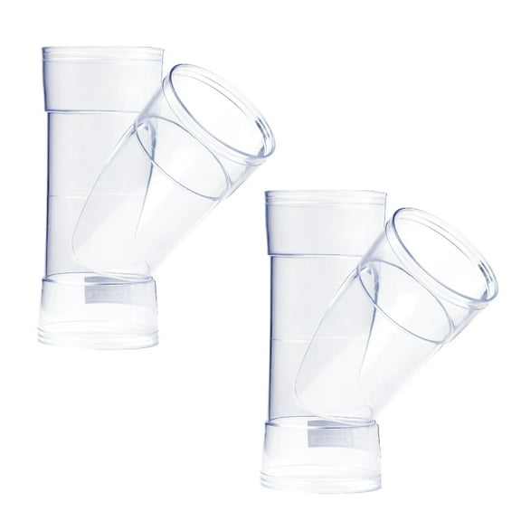 POWERTEC 2PK 4 Inch ID Y Fitting for 4 Inch OD Dust Collection Pipes, Adapters and Fittings (70367-P2N)