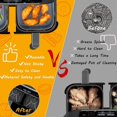 thumbnail image 3 of 2PCS Silicone Pot Dual Air Fryer,Silicone Liners,Air Fryer Rack Accessories For Air Fryer,Oven,And Microwave (Grey), 3 of 4