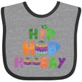 thumbnail image 3 of Inktastic Easter Hip Hop Hooray with Eggs and Carrot Boys or Girls Baby Bib, 3 of 4
