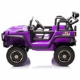thumbnail image 3 of 24V 2-Seater Kids Ride On Truck Car with Parent Remote Control, 200W Dual Motors, 20.28" Wide Seat, Four-Wheel Suspension, MP3 & Bluetooth Music, LED Lights, Big Electric Car for Boys & Girls Ages 3+, 3 of 8