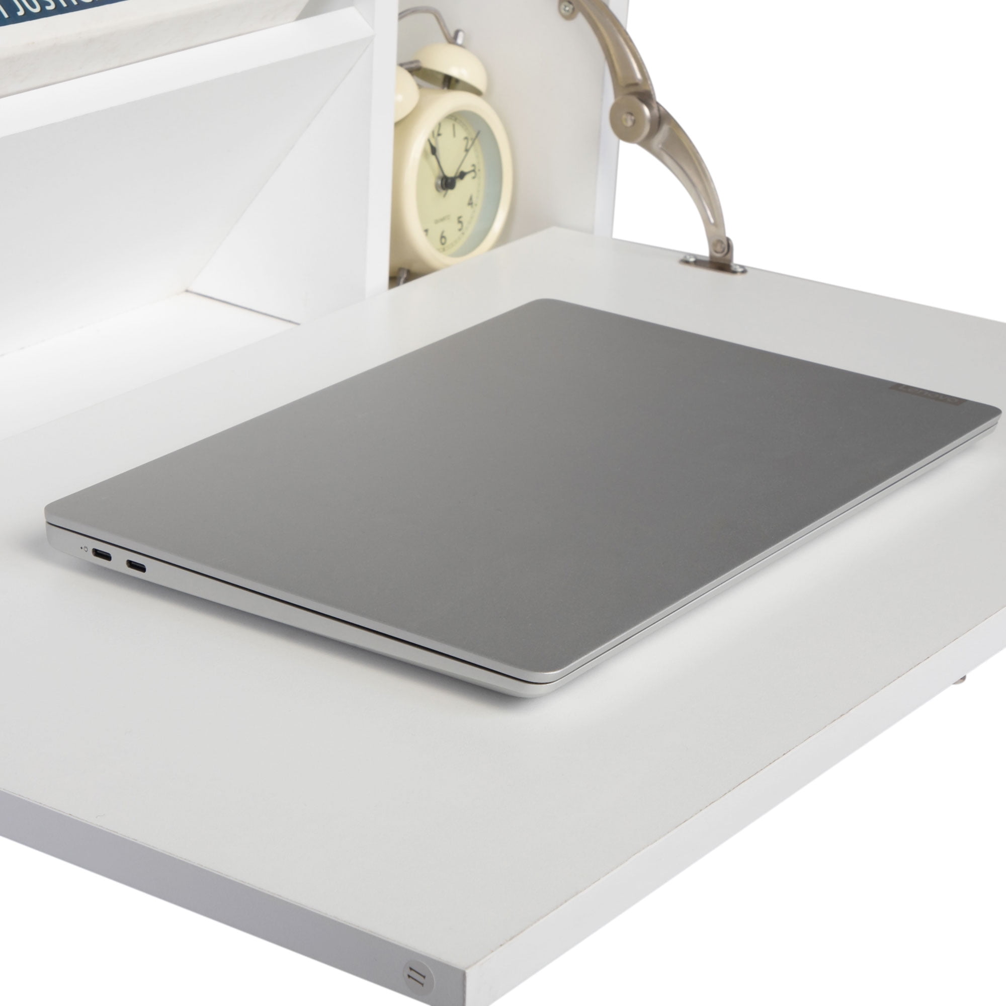 Kepooman Folding Desk for Small Space, Home Corner Desks Simple Computer Desk with Shelf, Foldable Laptop Table, Easy Assembly, #White Kepooman Folding Desk for Small Space, Home Corner Desks Simple Computer Desk with Shelf, Foldable Laptop Table, Easy Assembly, #White