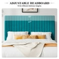 thumbnail image 6 of Allewie King Size Velvet Upholstered Platform Bed Frame with Adjustable Vertical Channel Tufted Headboard, Teal Blue, 6 of 12