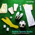 thumbnail image 4 of Lian LifeStyle Boy's 1 Pair Knee High Sports Socks for Baseball/Soccer/Lacrosse S Yellow, 4 of 5