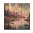 thumbnail image 3 of Designart "Majestic Mountain Views II" Landscapes Print on Natural Pine Wood, 3 of 5