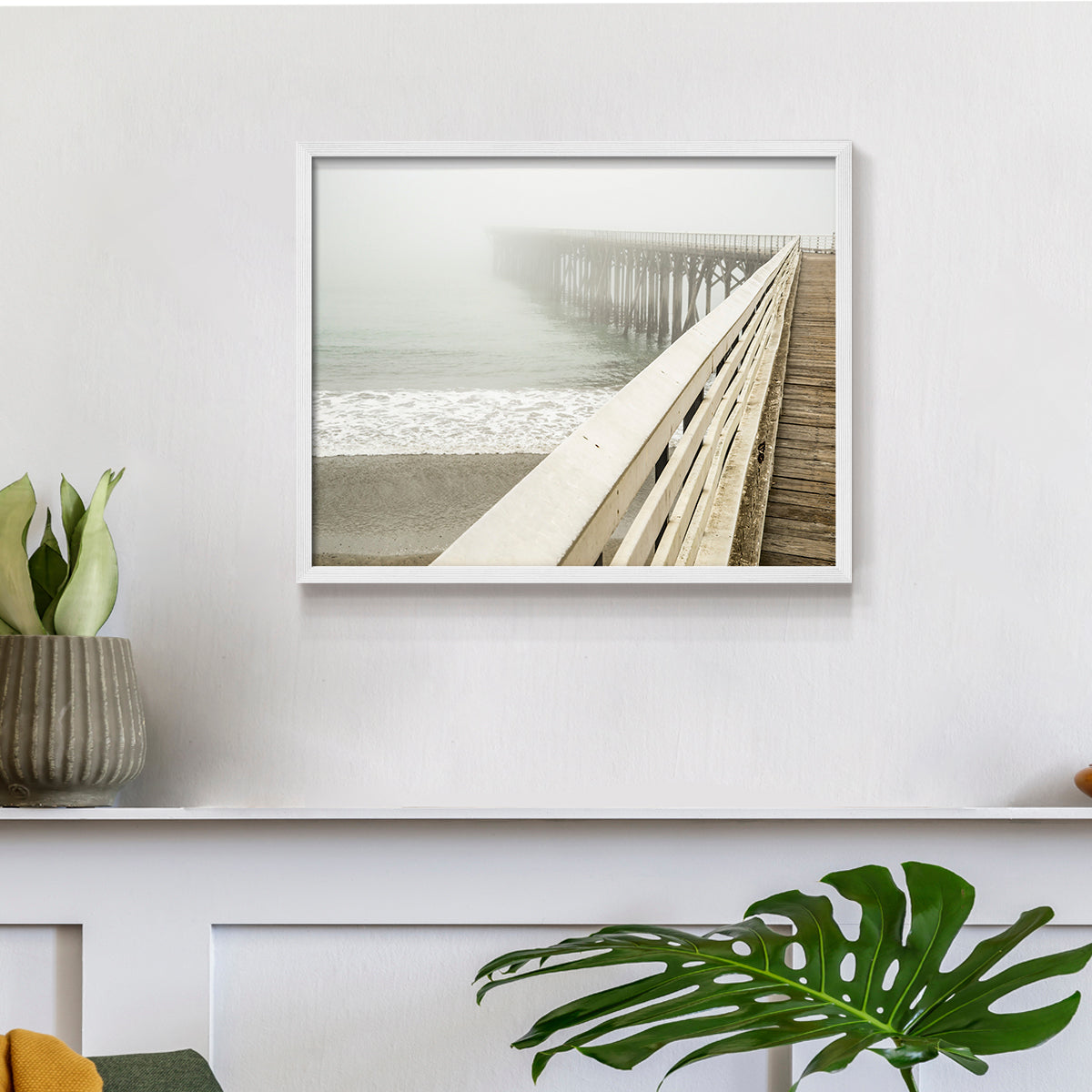 San Simeon Wharf by Danita Delimont - Restickable Framed Giclée Print