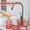 New Pink, variant on Hot-pink 5-Piece Glass Bathroom Accessory Set