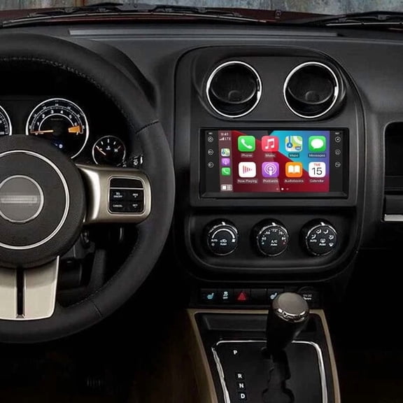 7in Android 13 Car Stereo Compatible for Jeep Patriot 2009-2017, 4 64GB, Built-in Wireless CarPlay & Android Auto, GPS Navigation, AHD Backup Camera, WiFi/Bluetooth/SWC