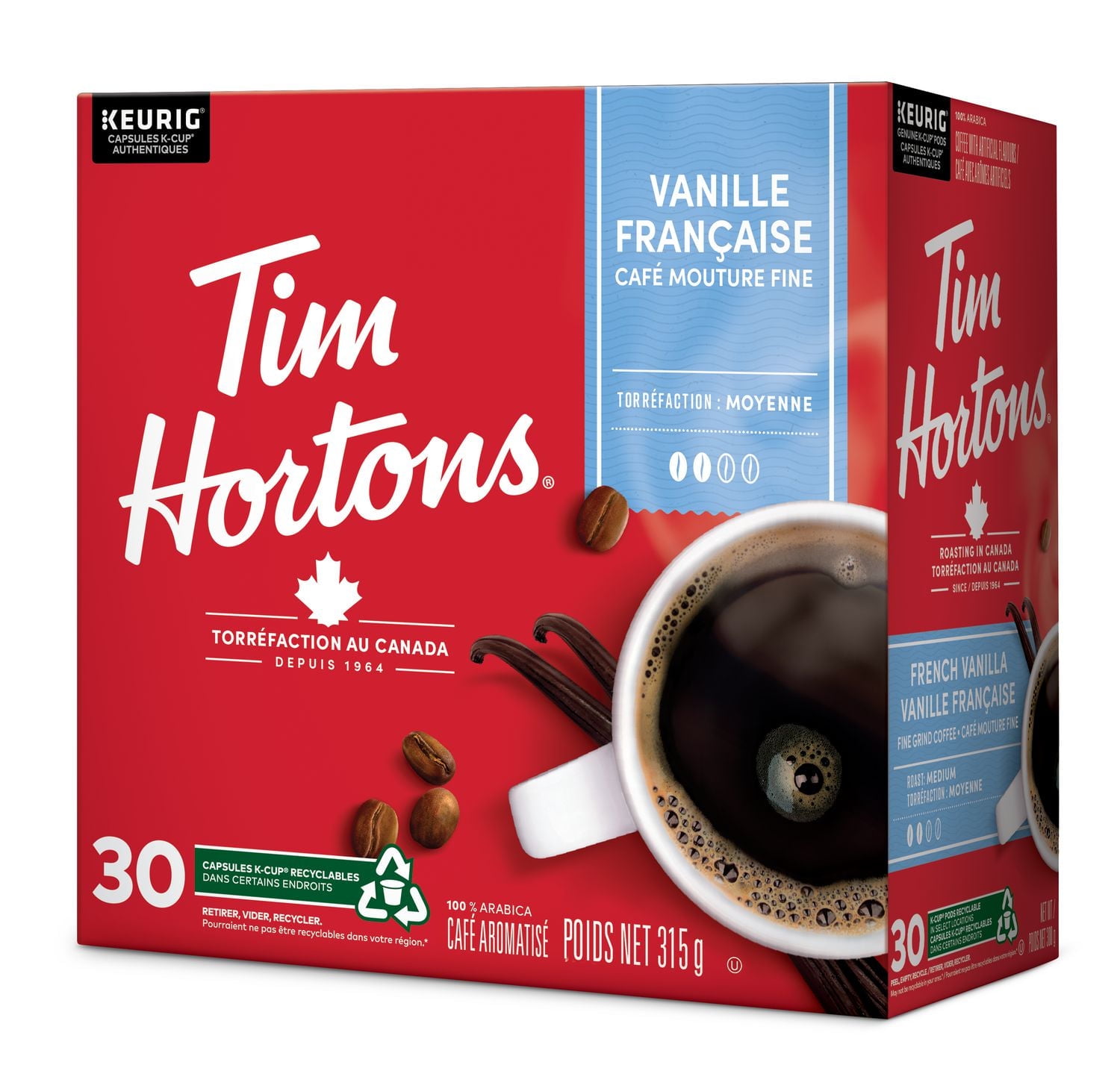 Tim Hortons Vanille Française Keurig K-Cup 30ct Keurig Capsules K-Cup 30ct