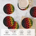thumbnail image 5 of XMXY Drink Coasters with Holder for Coffee Table, Colored Leopard Print Animal Absorbent Ceramic Cups Coaster Sets 6 Pack, 4 Inches Round Shape, 5 of 9