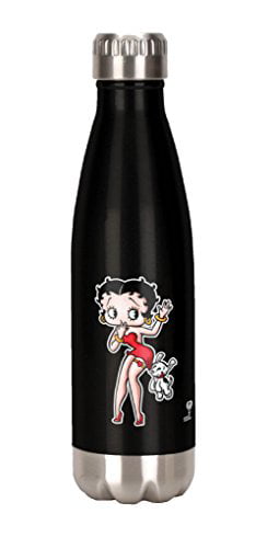 18 ounces Spoontiques Betty Boop Opaque Flip Top Water Bottle White 