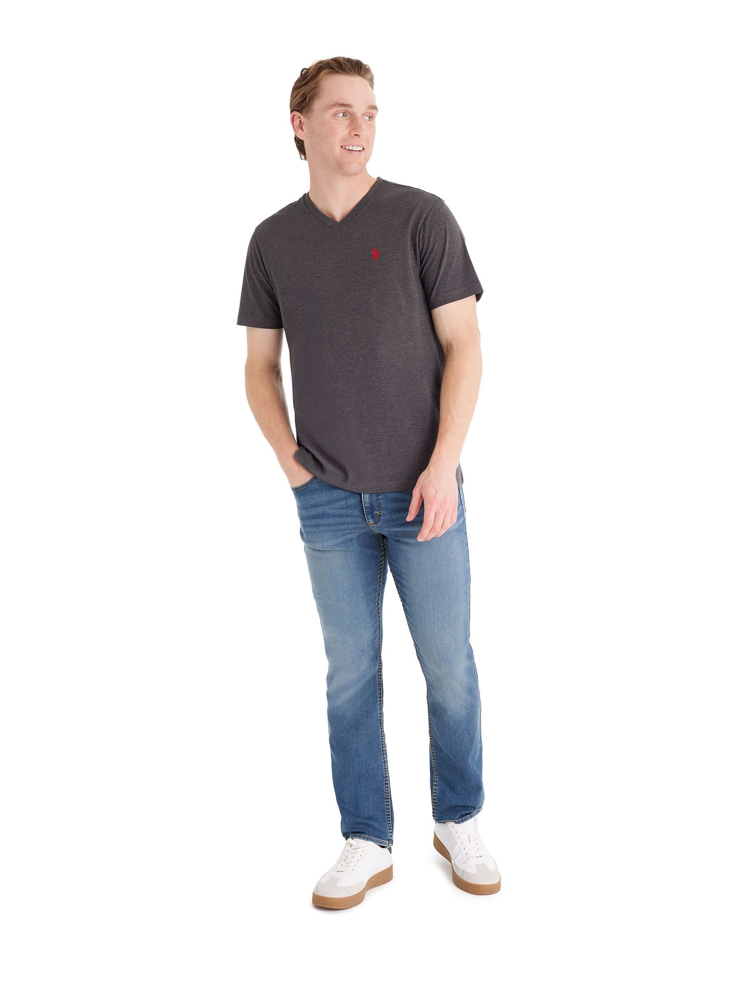 U.S. Polo Assn. Men's Basic Short Sleeve V-Neck T-Shirt