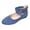 Blue, variant on Womens Flat Shoes Memory Foam Insole Ballet Elatic Ankle Strap with Zipper Non Slip on Lightweight Comfortable Shoes Footwear 2026 Black Size 7