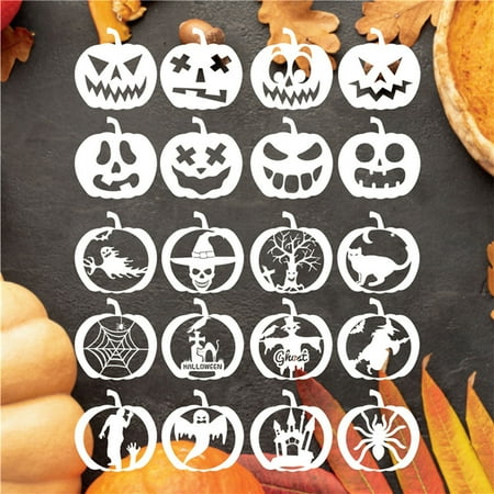 

Cookie Halloween Pcs 2021 20 Halloween Cake Stencils Coffee Templates Reusable Stencils Halloween Kitchen，Dining Bar Cake Embosser