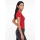 thumbnail image 3 of Camiseta de verano para mujer, estilo casual, corte ajustado, con estampado de lunares, cuello redondo y manga corta., 3 of 6
