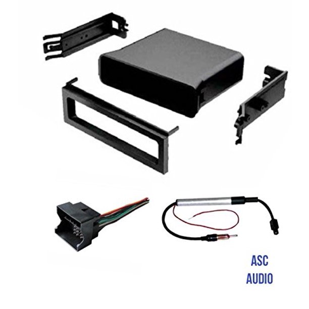 ASC Audio Car Stereo Dash Pocket Kit, Wire Harness, and Antenna Adapter