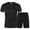 Black, variant on Mens Summer Track Suits Men's Short Sleeve Tracksuit Summer T Shirt & Shorts Set Two Piece Breathable Casual Sportwear Set Fashionable Sport Suit