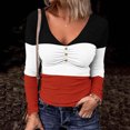 thumbnail image 2 of Tops Para Mujer Camisas de Manga Larga Otoño Moda Casual Estampado Con Cuello en V Camiseta Top Blusa Jersey Odeerbi ODB150795, 2 of 6