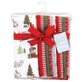 thumbnail image 2 of Hudson Baby Unisex Baby Cotton Flannel Burp Cloths Bundle, Christmas Forest, One Size, 2 of 8