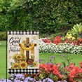 thumbnail image 5 of With God All Things Are Possible Small Decorative Garden Flag, Religious Christian Cross Sunflower Spring Summer Yard Lawn Outside Decor, Farmhouse Fall Plaid Outdoor Home Decoration 12.5 x 18, 5 of 5