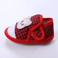 thumbnail image 5 of Modisza Baby Walking Shoes Infant Barefoot Slip on Sneakers Cartoon Bear Hook and Loops Indoor Shoe Little Kid Casual Sneaker Red Size 3.5, 5 of 6