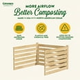 thumbnail image 3 of Greenes Fence 48" x 48" x 31" Cedar Wood Composter Add-On Kit, 309.17 gal, 3 of 8
