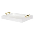 thumbnail image 6 of Kate and Laurel Lipton Decorative Serving Tray with Polished Metal Handles, 6 of 6