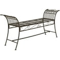 thumbnail image 3 of Safavieh Hadley Outdoor Traditional Swirls Garden Bench, 3 of 5