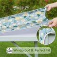 thumbnail image 6 of Pioneer Flower Floral Print Pattern Square Fitted Tablecloth with Elastic Edge,Square Table Cover,Washable Elastic Table Cover for Home Kitchen Party Decor 36"x36", 6 of 6