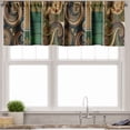 thumbnail image 6 of Ambesonne Eastern Valance & Curtain 3 Pcs Set, Nostalgia Tea Time Paisley, 55"x36", Pale Mustard Teal Maroon, 6 of 7