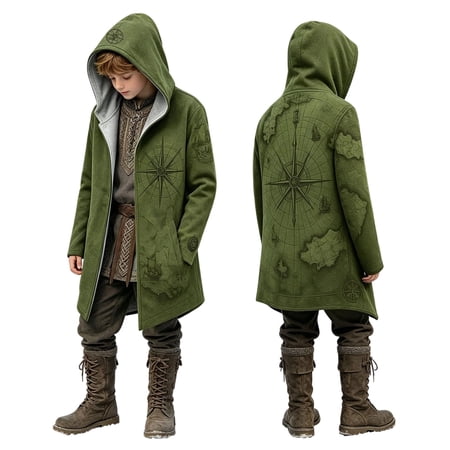 MuXiKeJi Clothes Toddler Halloween Jackets Boys 4t Open Front Coat Cartoon Print Long Sleeve Oversized Modern Fit Outerwear Jackets with Pockets