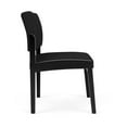 thumbnail image 2 of Lenox Wood Reception Waiting Room Armless Guest Chair / Black Wood / Black, 2 of 5