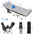 thumbnail image 4 of Topeakmart Portable Camping Cot with Mat and Carry Bag, Black Cot/Gray Pad, 4 of 6