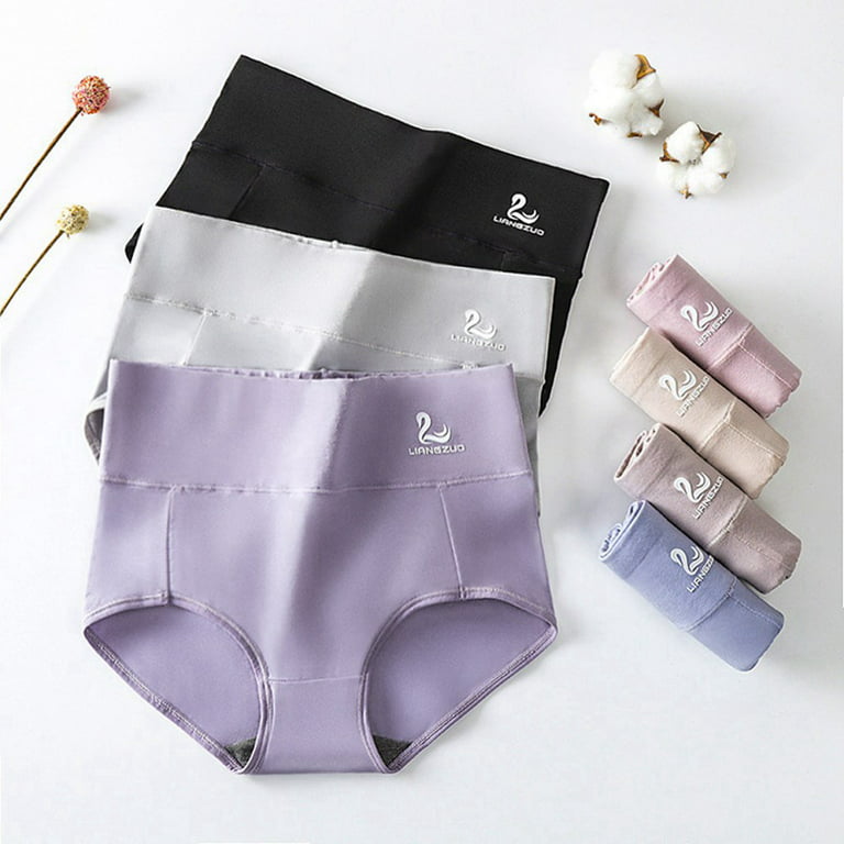ruiyishop1026 3 Pack Sexy Women High Waist Lace Underwear Full Cover Panty  Brief Control Plus