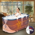 thumbnail image 5 of 55" Foldable Bathtub for Adult and Kids, Portable Family Sauna SPA Soaking Bath Tub, 5 of 8