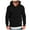 Black-2, variant on Men's Casual Pullover Hoodie with Drawstring and Kangaroo Pocket Solid Color Leather Label Casual Business Comfortable Loose Trendy Hoodie Jacket Coat Khaki