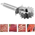 thumbnail image 5 of Tendeur de Viande Tendeur de Viande en Acier Inoxydable Rouleau Steaker Grillage de Viande Marteau à Viande 5 Roues Roulant Cuisine Maison Restaurant Cuisine Gadge, 5 of 5